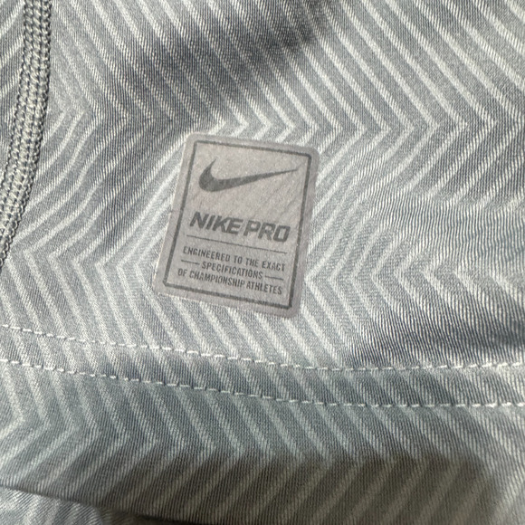Nike Pro Shirt Mens XXL Gray 1/4 Zip Performance Dri Fit Long Sleeve Fitted - Picture 6 of 7
